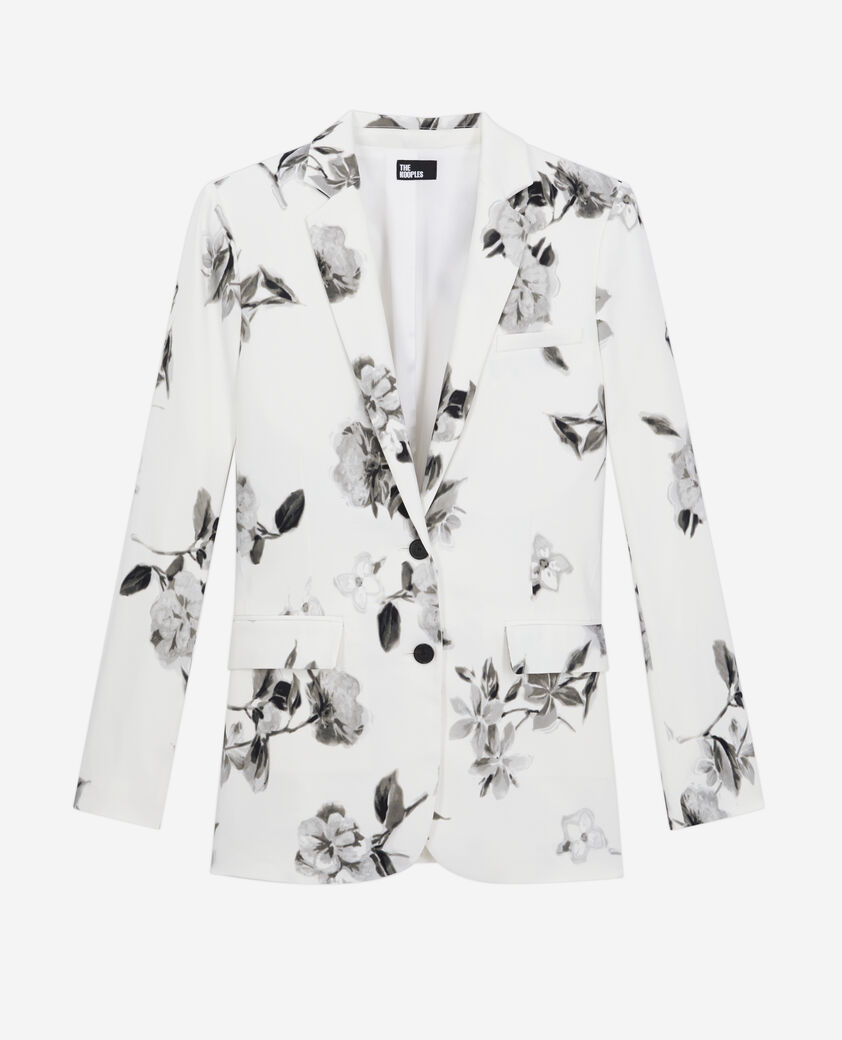 The Kooples FEMME ECRU veste tailleur imprimée
