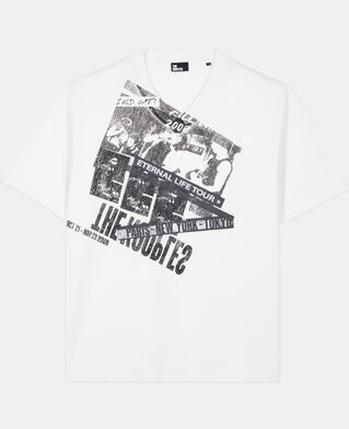 The Kooples MEN ECRU ecru eternal life tour serigraphy t-shirt