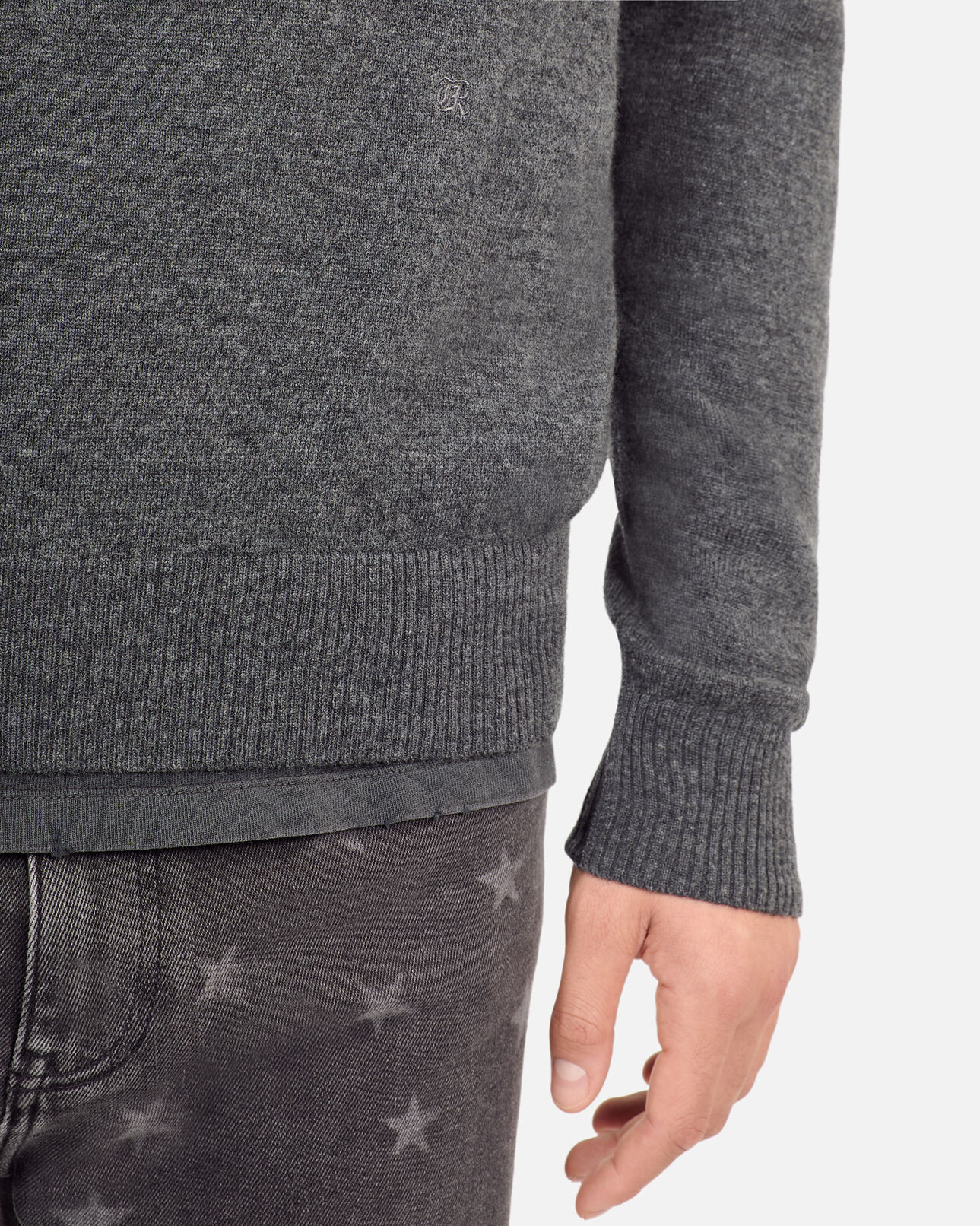 The Kooples HOMME MIDDLE GREY MEL pull en laine gris
