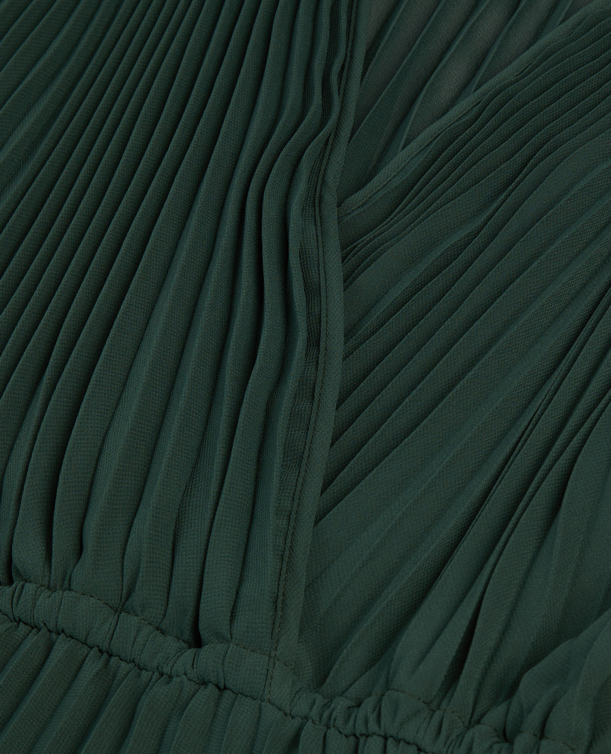 Robe longue plissée verte, WOOD KAKI, hi-res image number null