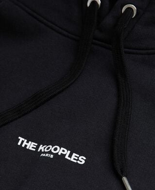 The Kooples HOMME BLACK sweatshirt à capuche logo noir