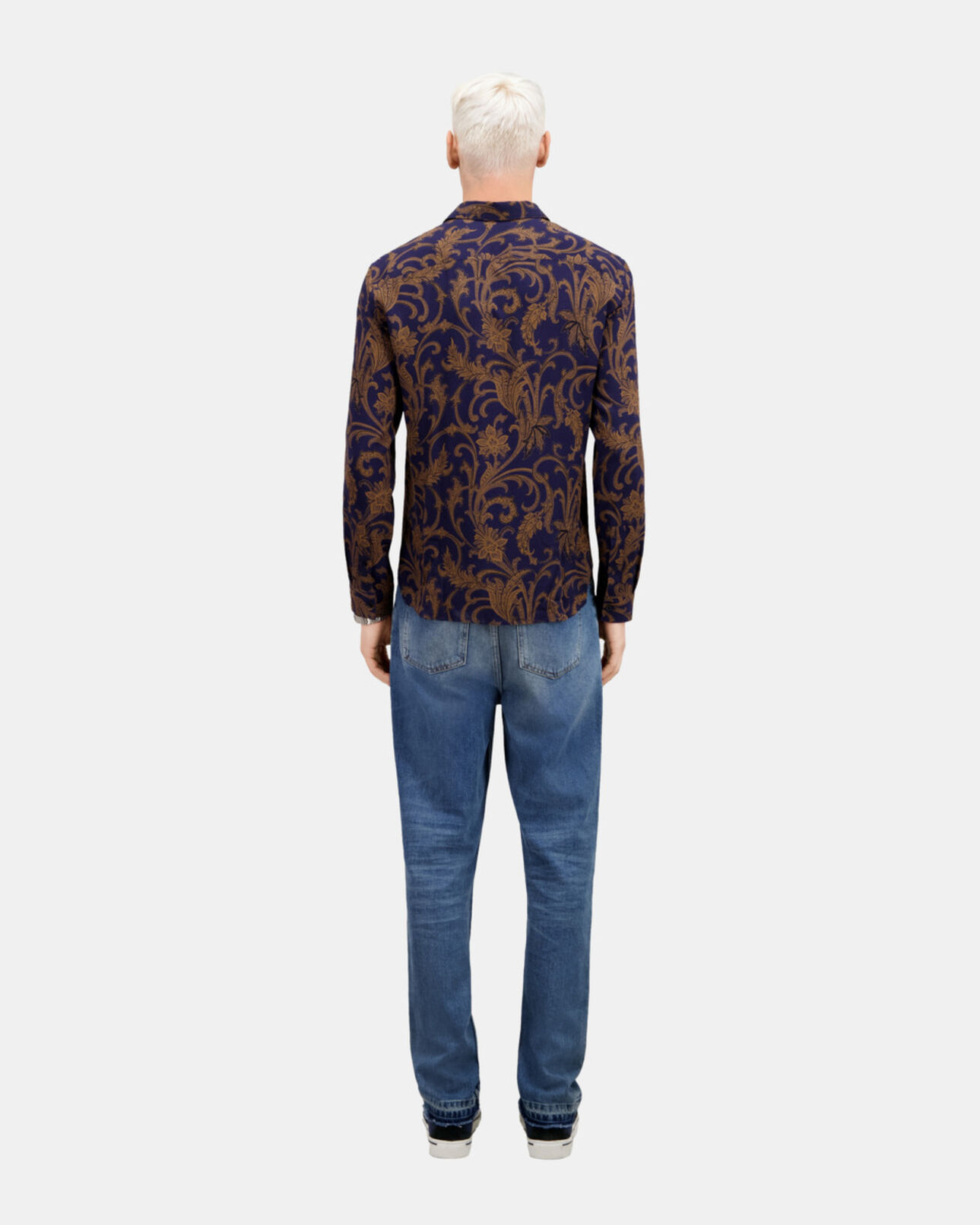 The Kooples MEN NAVY / BROWN printed shirt
