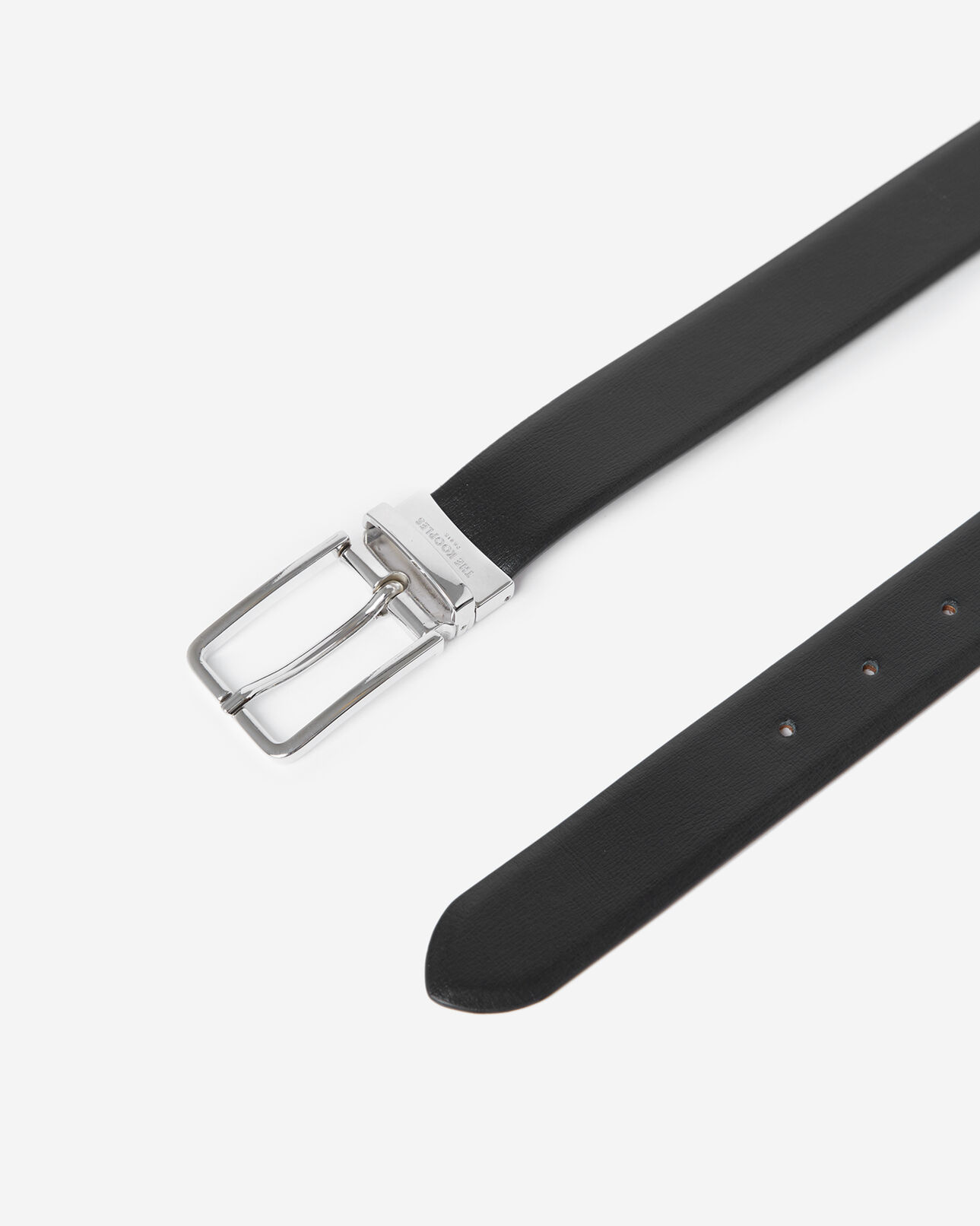 The Kooples HOMME BLACK ceinture cuir bicolore réversible