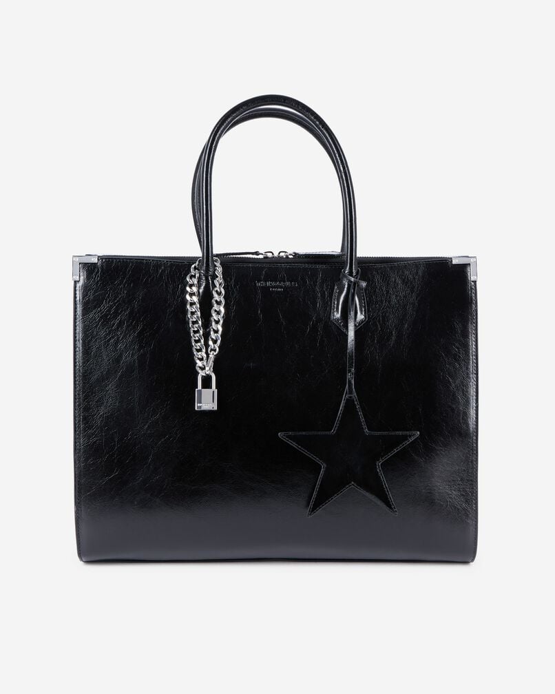 The Kooples FEMME BLACK sac ming xl en cuir noir