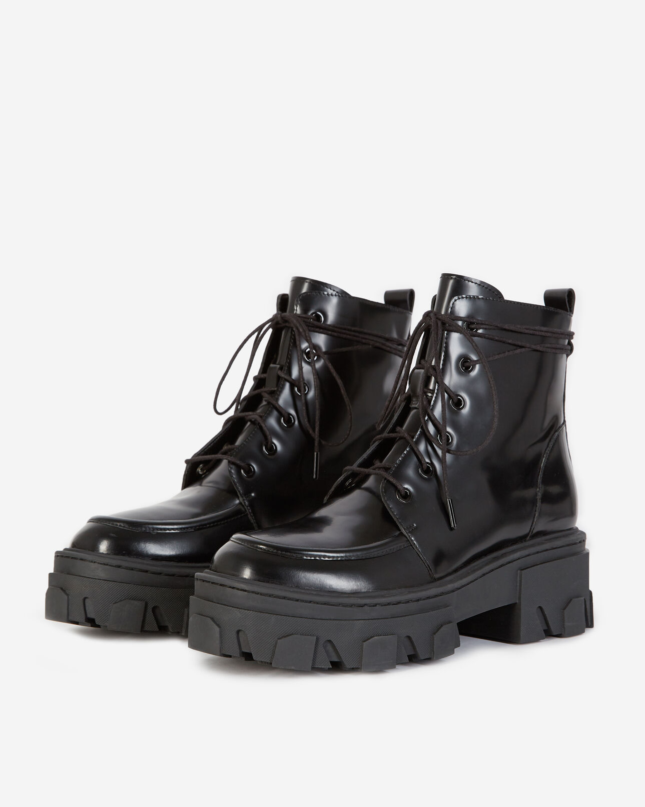 The Kooples MUJER BLACK botines negros piel suela acanalada