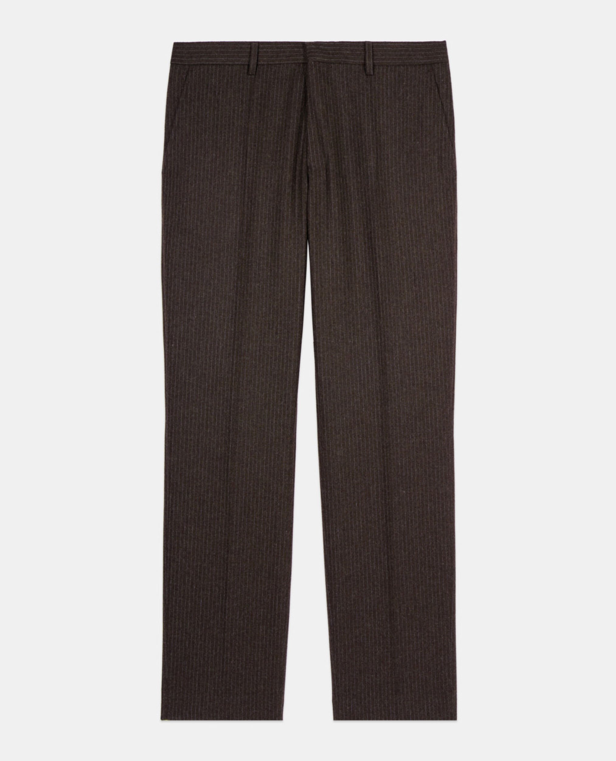 Brown striped wide-leg trousers, BROWN, hi-res image number null