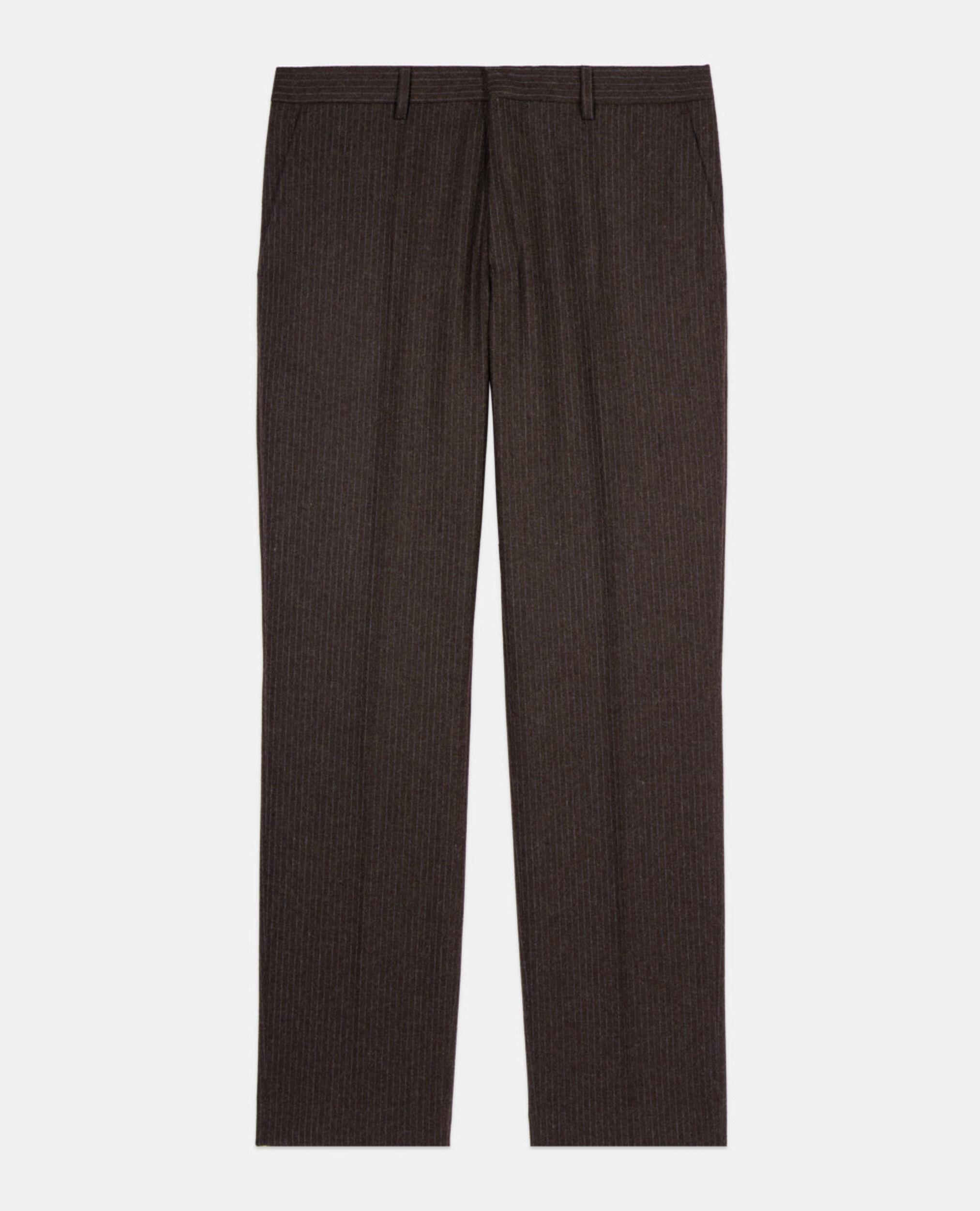 Brown striped wide-leg trousers, BROWN, hi-res image number null