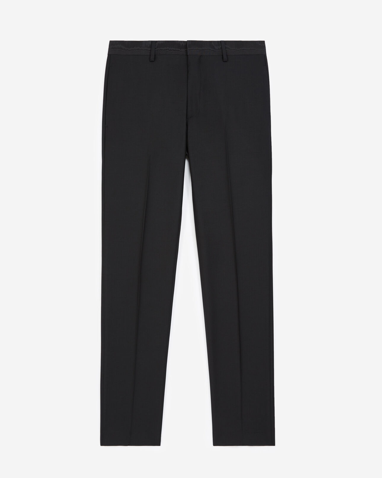 The Kooples MEN BLACK fitted black dinner trousers in wool