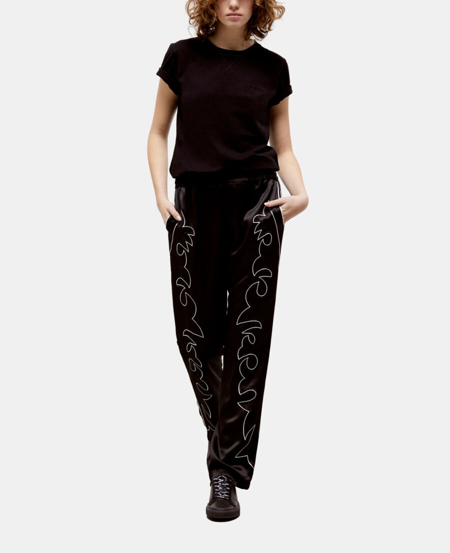 t-shirt femme logo the kooples noir