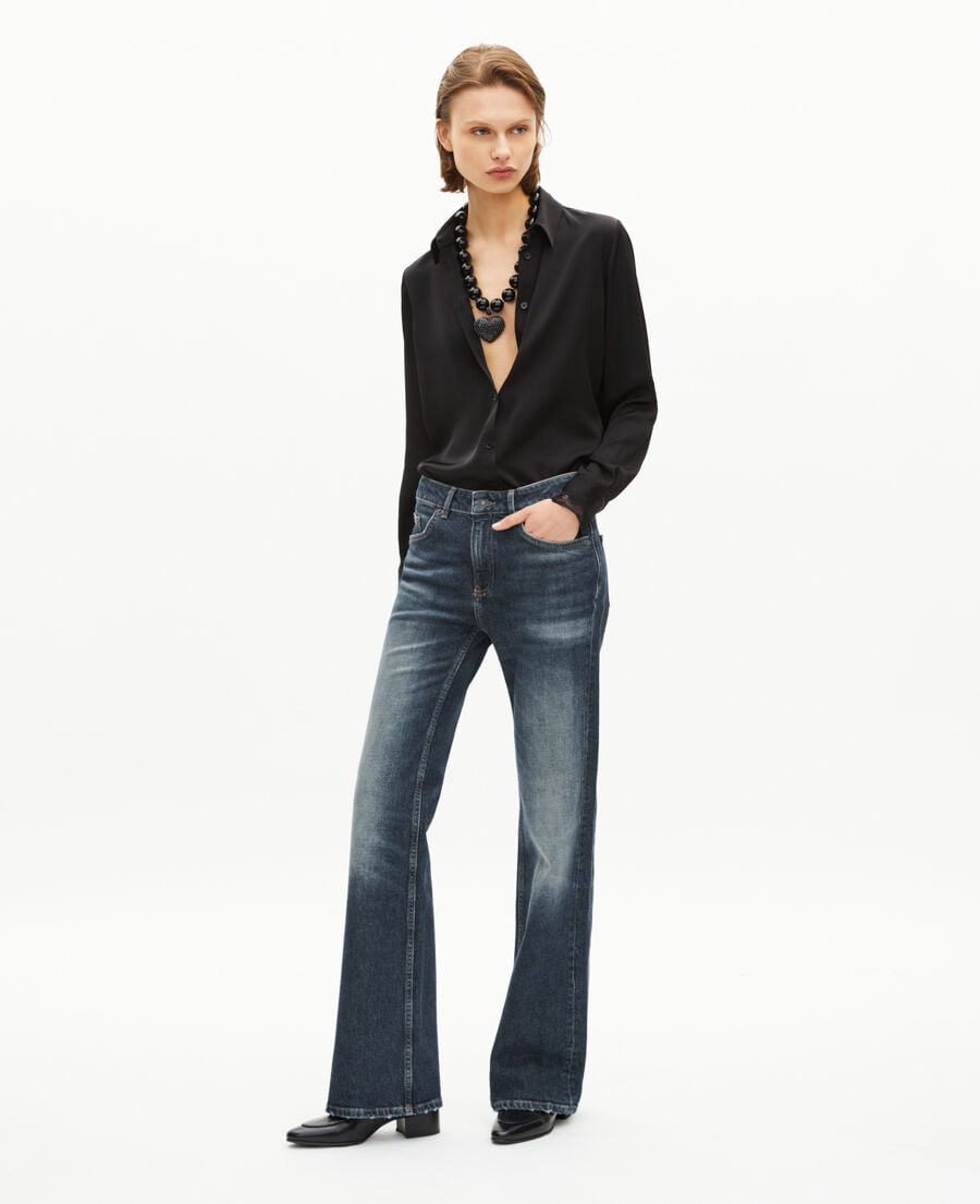 The Kooples F BLUE ELECTRIC blue wide-leg jeans