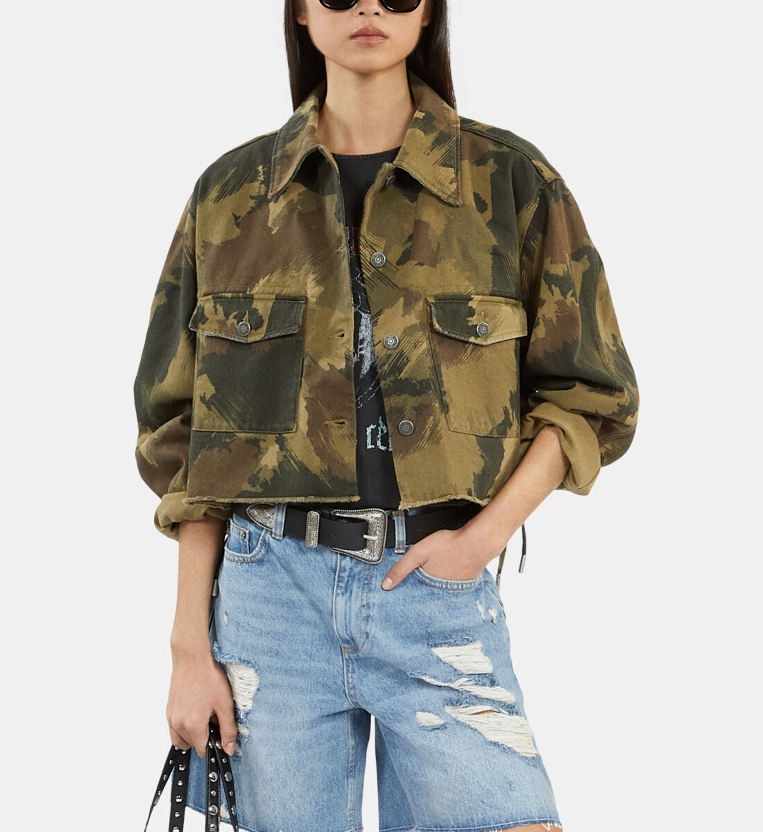 Short camouflage jacket best sale