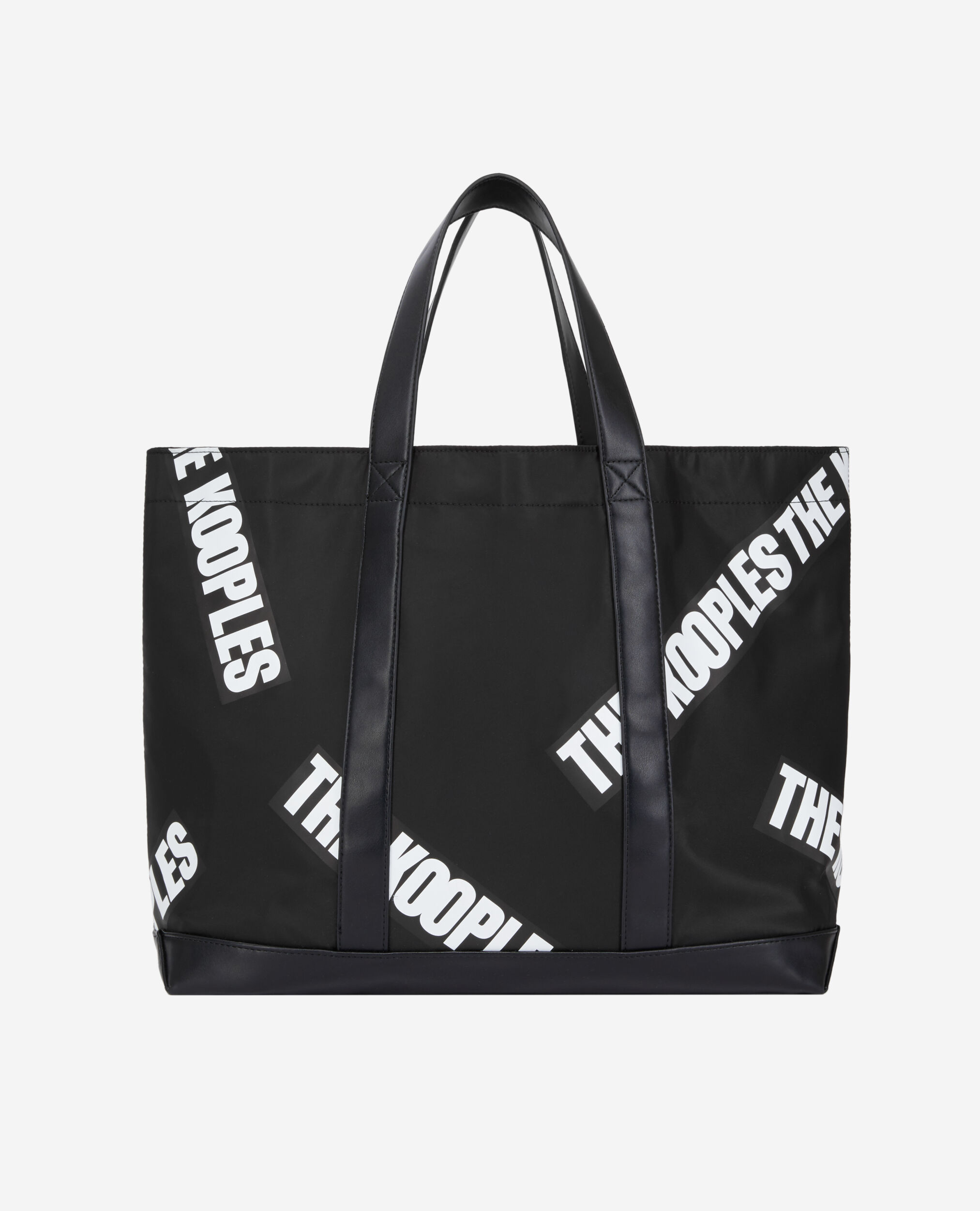 Large black tote bag with Tape logo