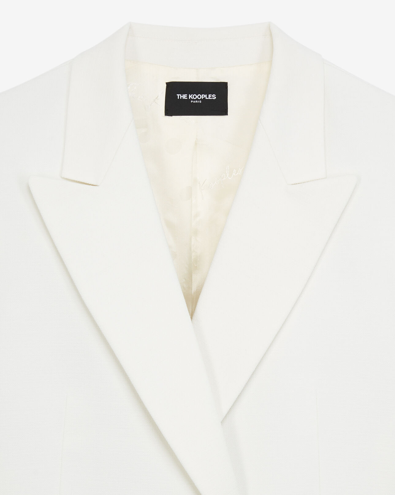 The Kooples WOMEN ECRU double-breasted ecru suit jacket w/pockets