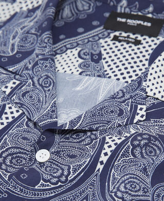 The Kooples HOMME BLUE chemise col requin bleue