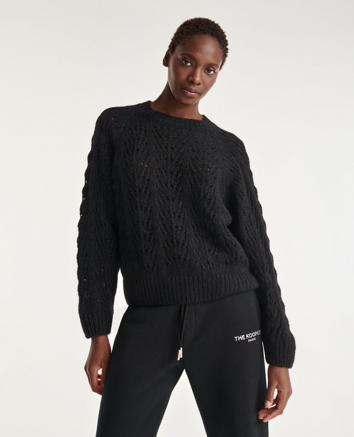 Knit sweater puff sales sleeves