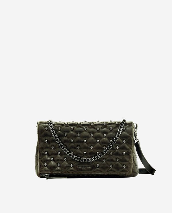 The Kooples DAMEN OLIVE erbschaftsmappe small aus grünem leder