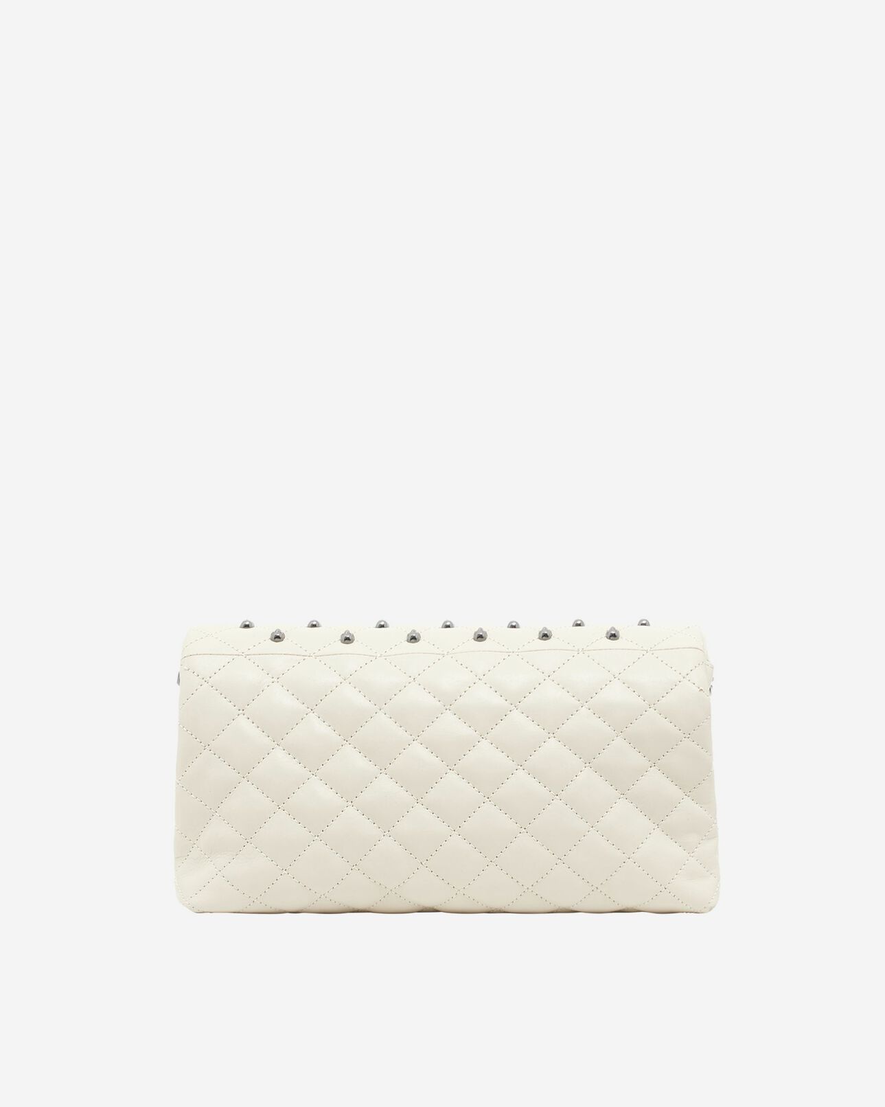 The Kooples WOMEN CREAM heritage small clutch bag in ecru leather