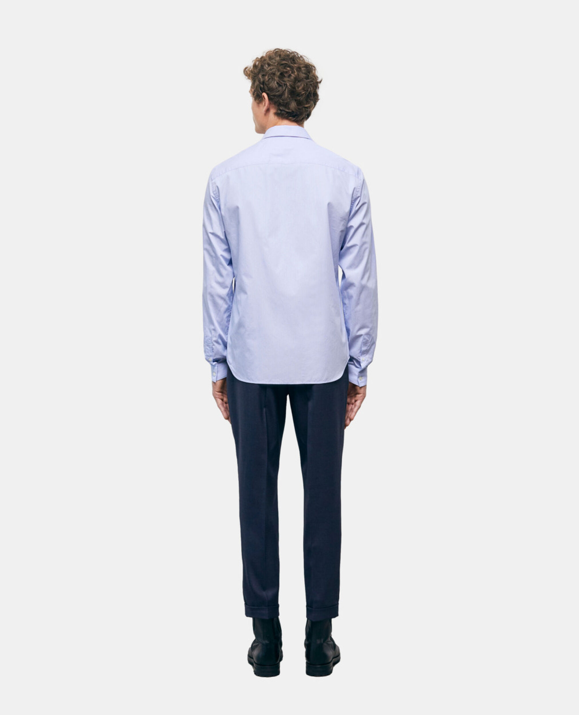 Chemise col classique à rayures, WHITE / SKY BLUE, hi-res image number null