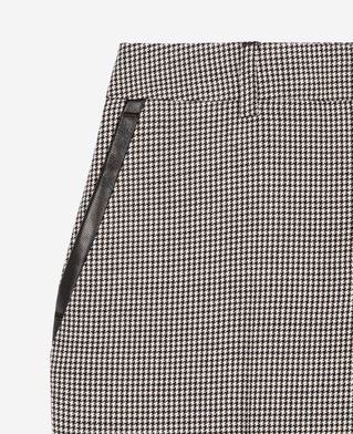 The Kooples WOMEN BLACK GREY black and white houndstooth tailored pants