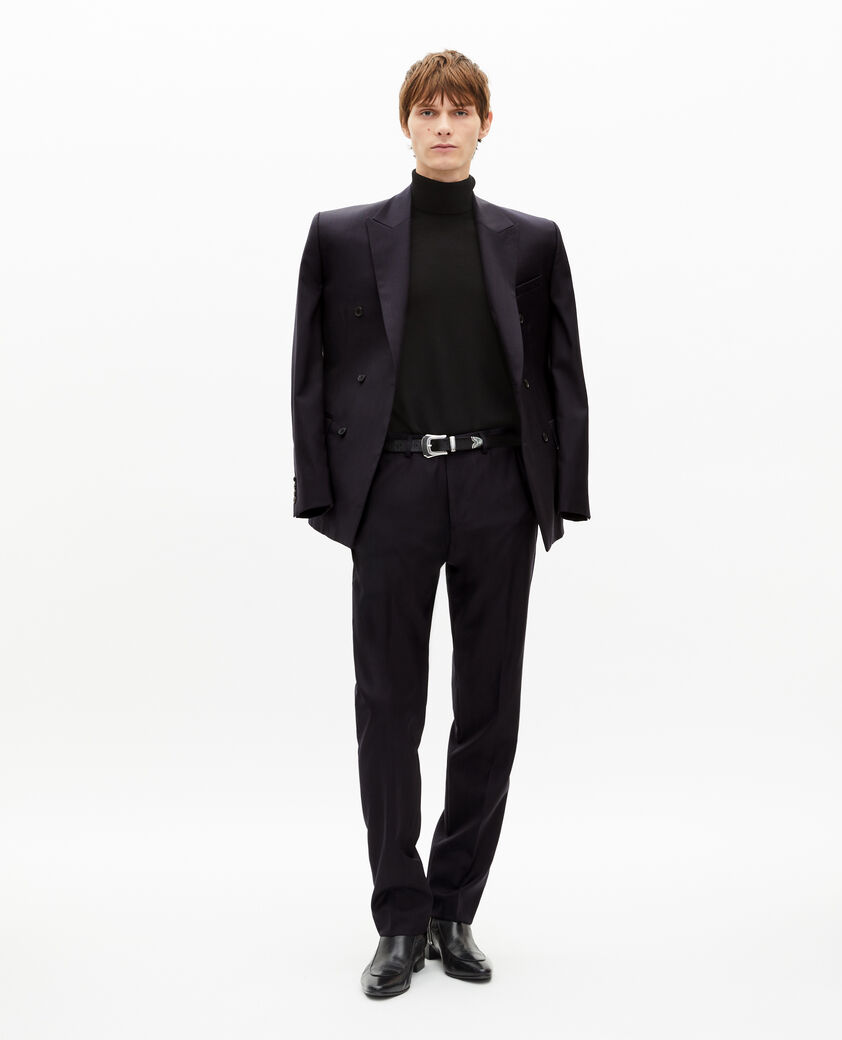 The Kooples HOMME NAVY-RED pantalon de costume à rayures marine