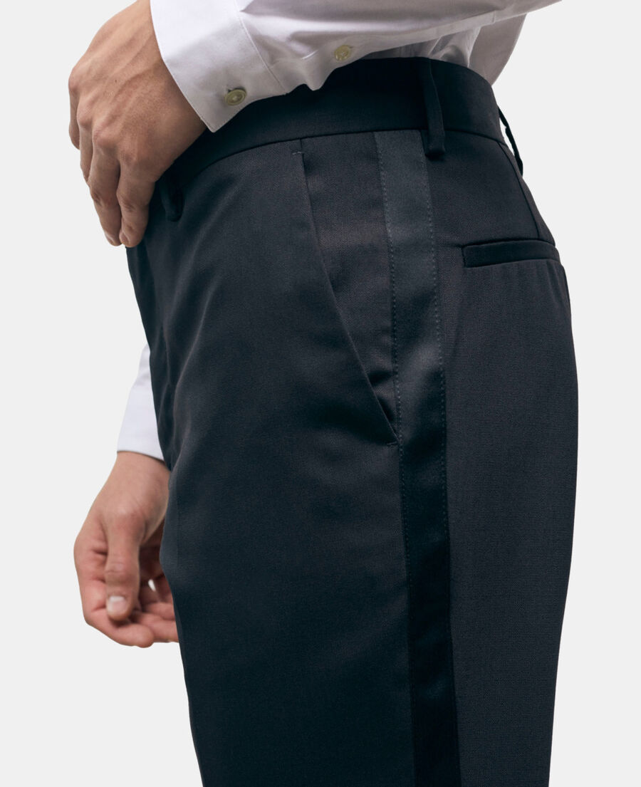 black wool pants