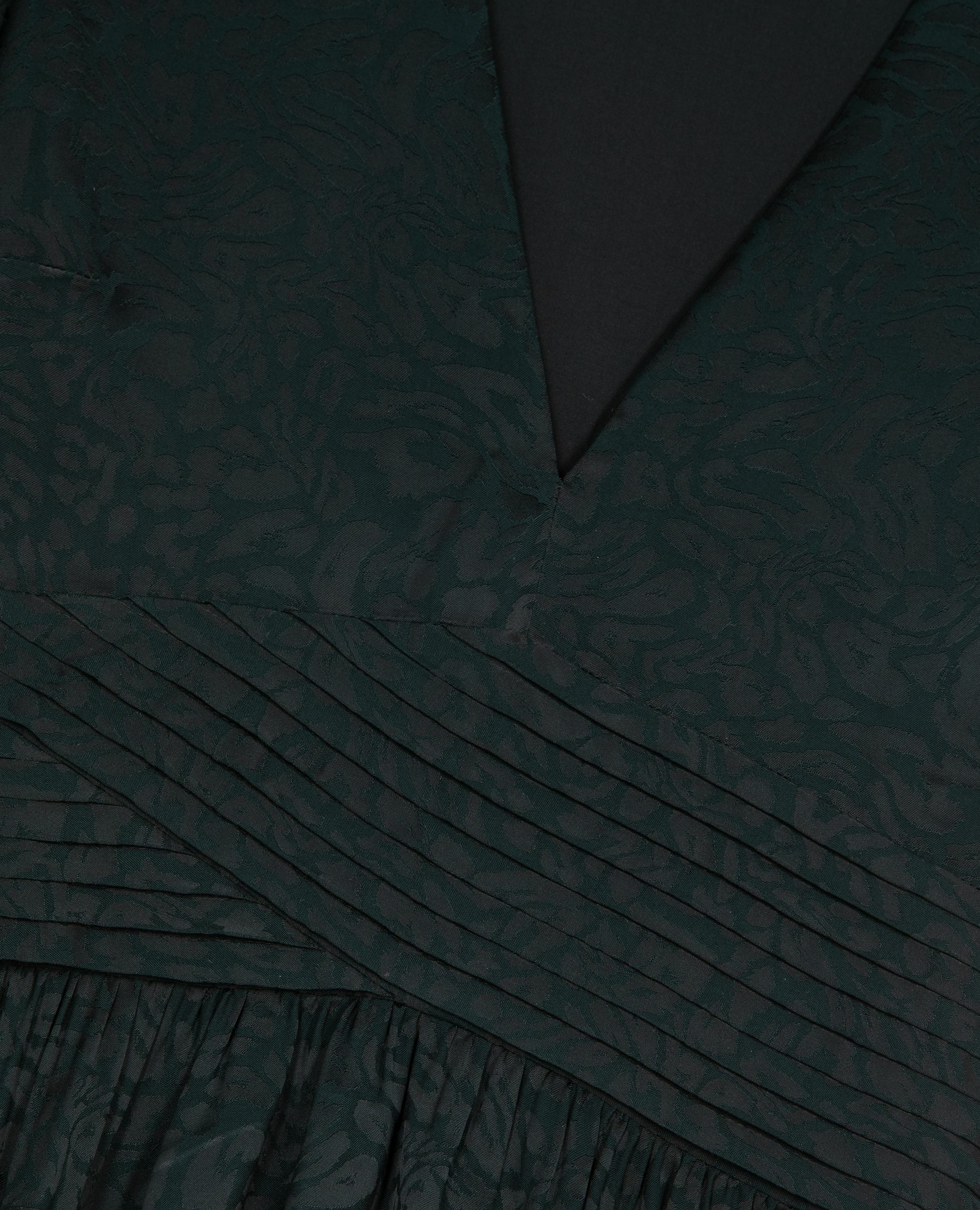 Maxivestido de jacquard de leopardo verde oscuro, FOREST, hi-res image number null