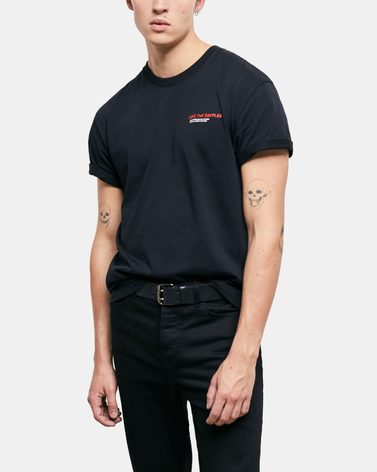 The Kooples HOMME BLACK t-shirt homme i love kooples noir