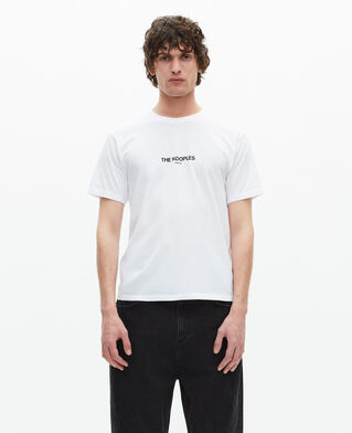 The Kooples HOMME WHITE t-shirt avec logo blanc