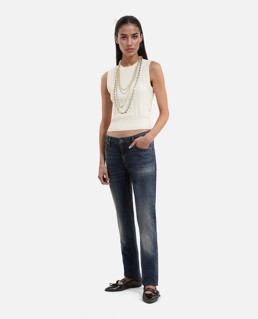 The Kooples F WHITE white knit top