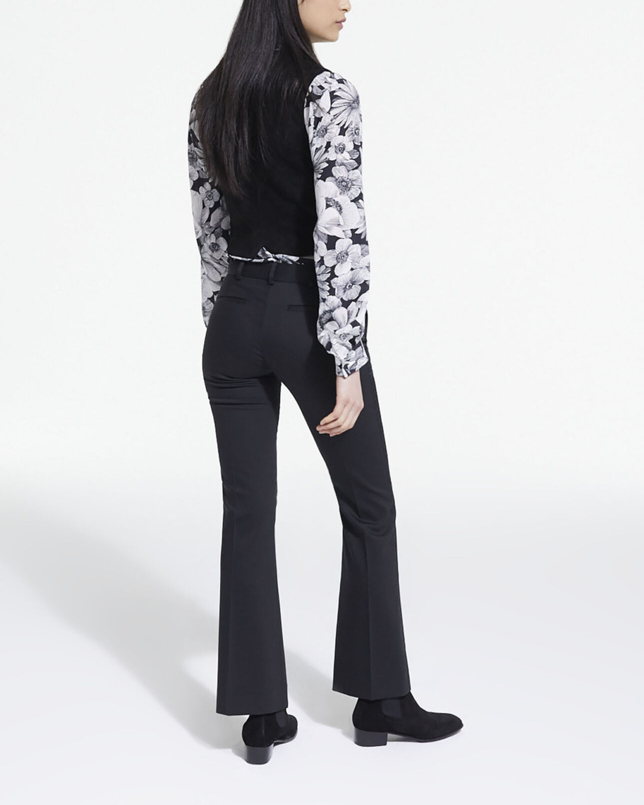 The Kooples WOMEN BLACK black leather suit vest