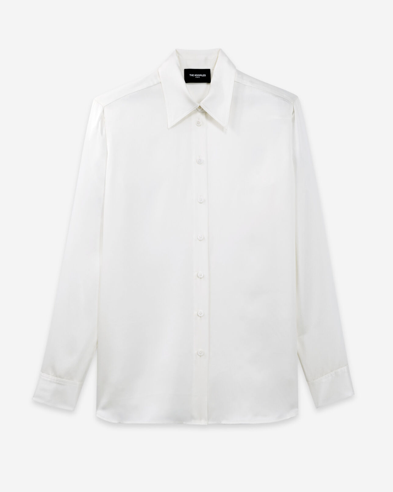 The Kooples WOMEN WHITE loose white shirt with large cuffs