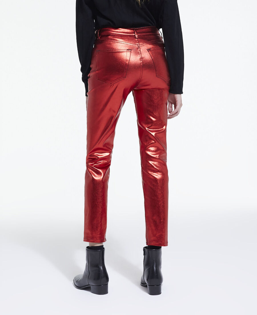 rote jeans mit slim-fit-passform