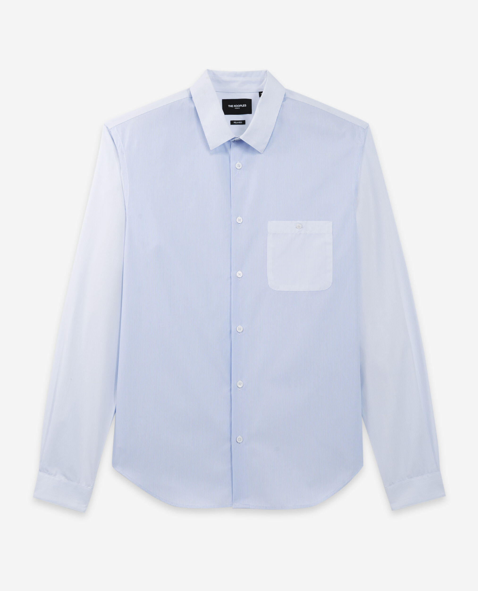 White collar shirt with sky blue stripes The Kooples