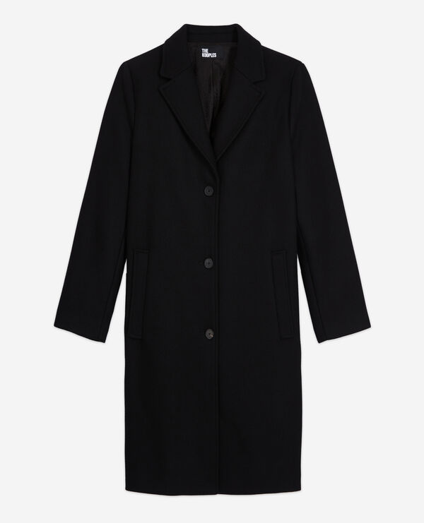 black wool coat