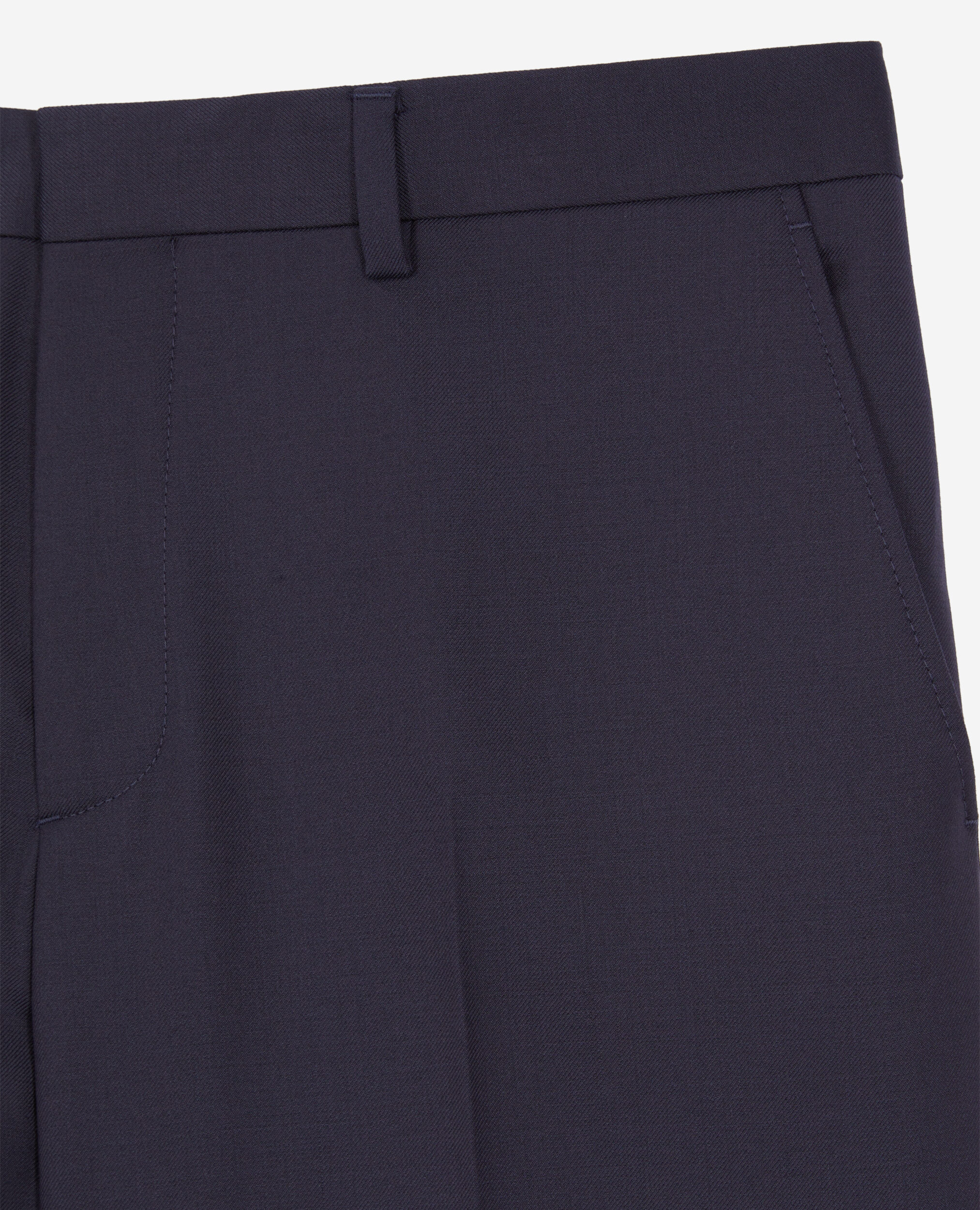Navy blue wool suit trousers, NAVY, hi-res image number null