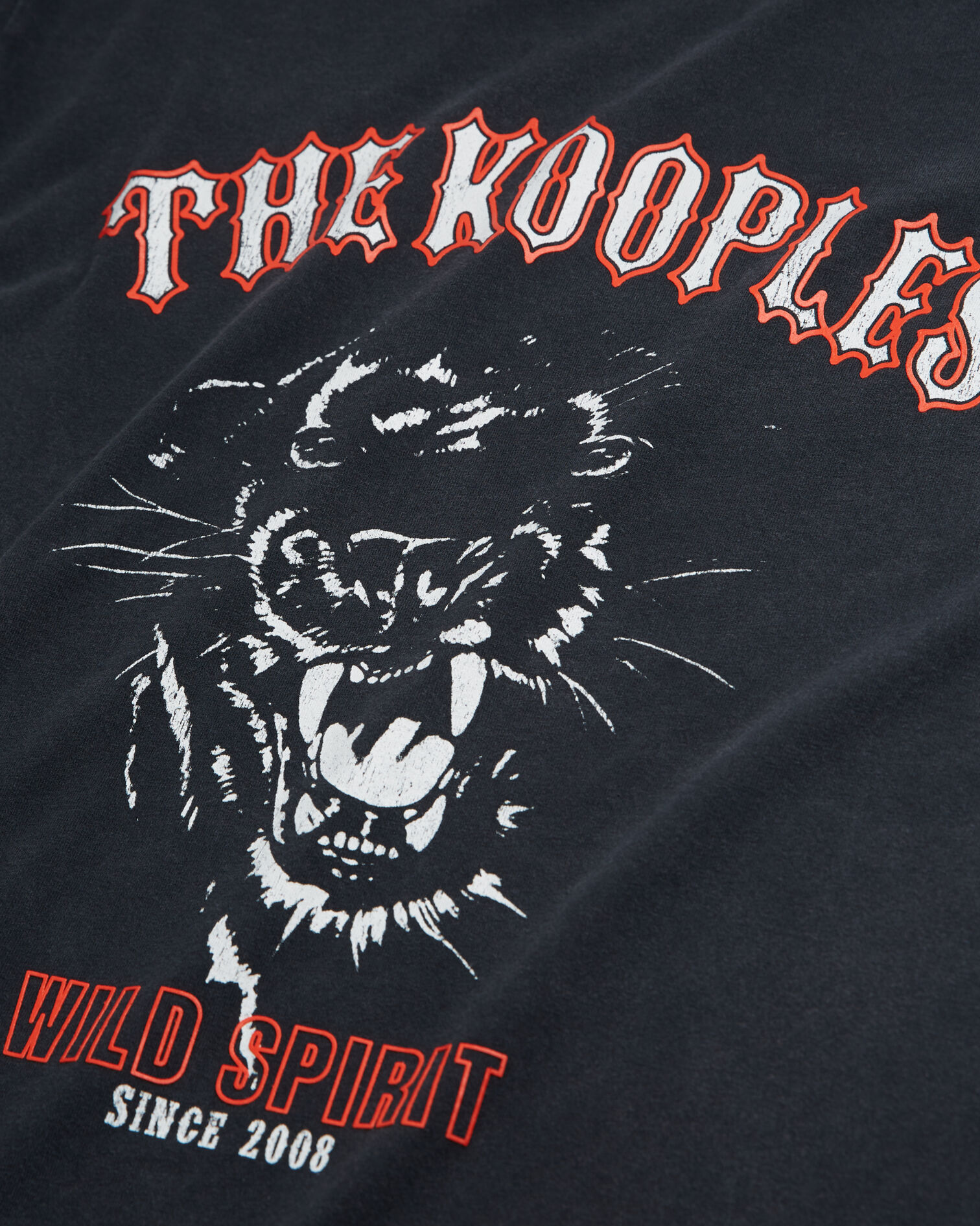 Men's black screen print t-shirt, BLACK WASHED, hi-res image number null