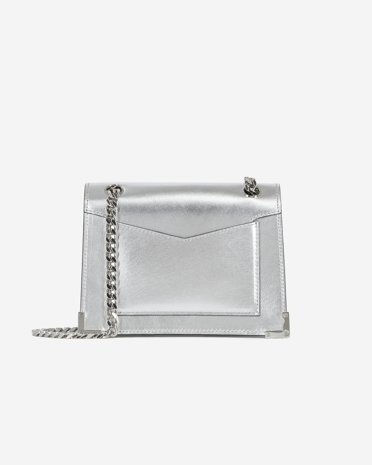 The Kooples WOMEN SILVER small emily bag in silver leather