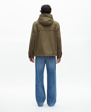 The Kooples HOMME KAKI parka courte à capuche kaki