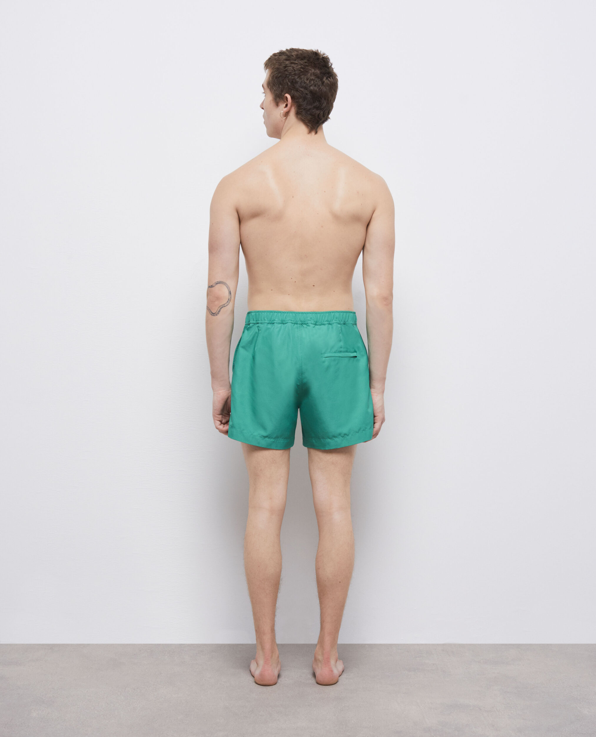 Grüne Badeshorts mit Logo, GREEN, hi-res image number null