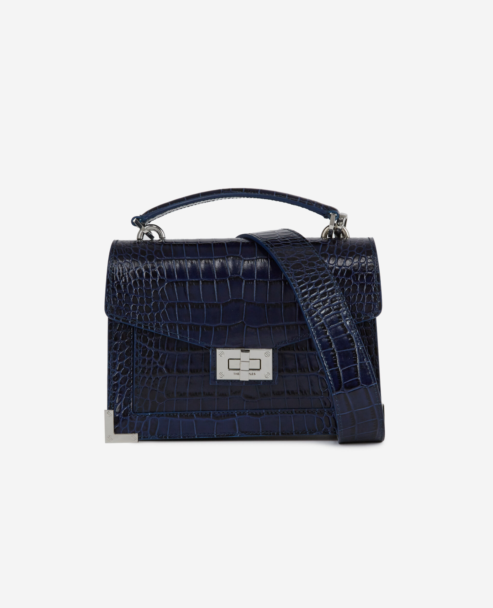 Small Emily bag in blue leather
