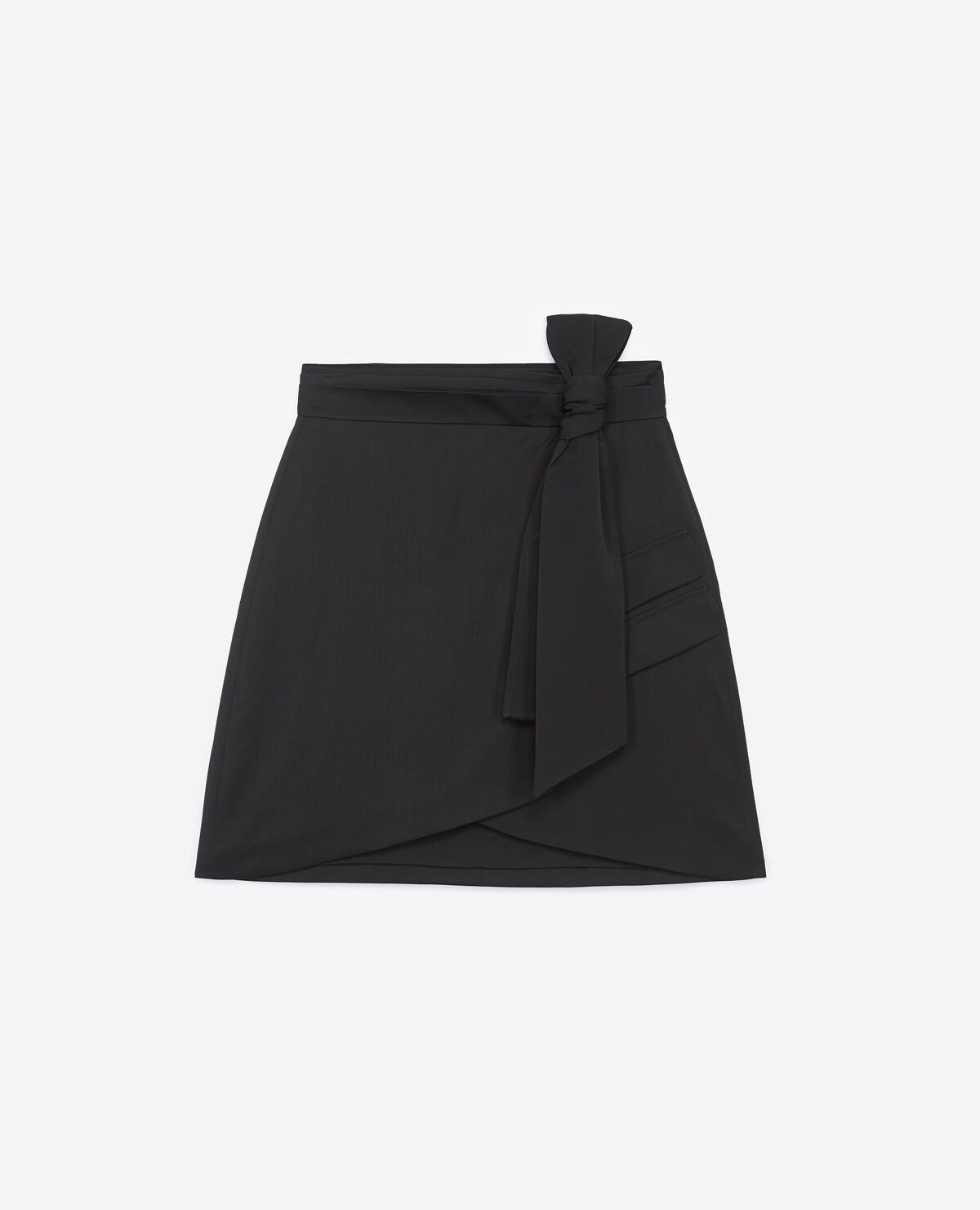 Short black skirt with pockets hot sale