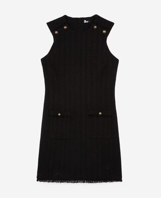 The Kooples F BLACK short black tweed dress