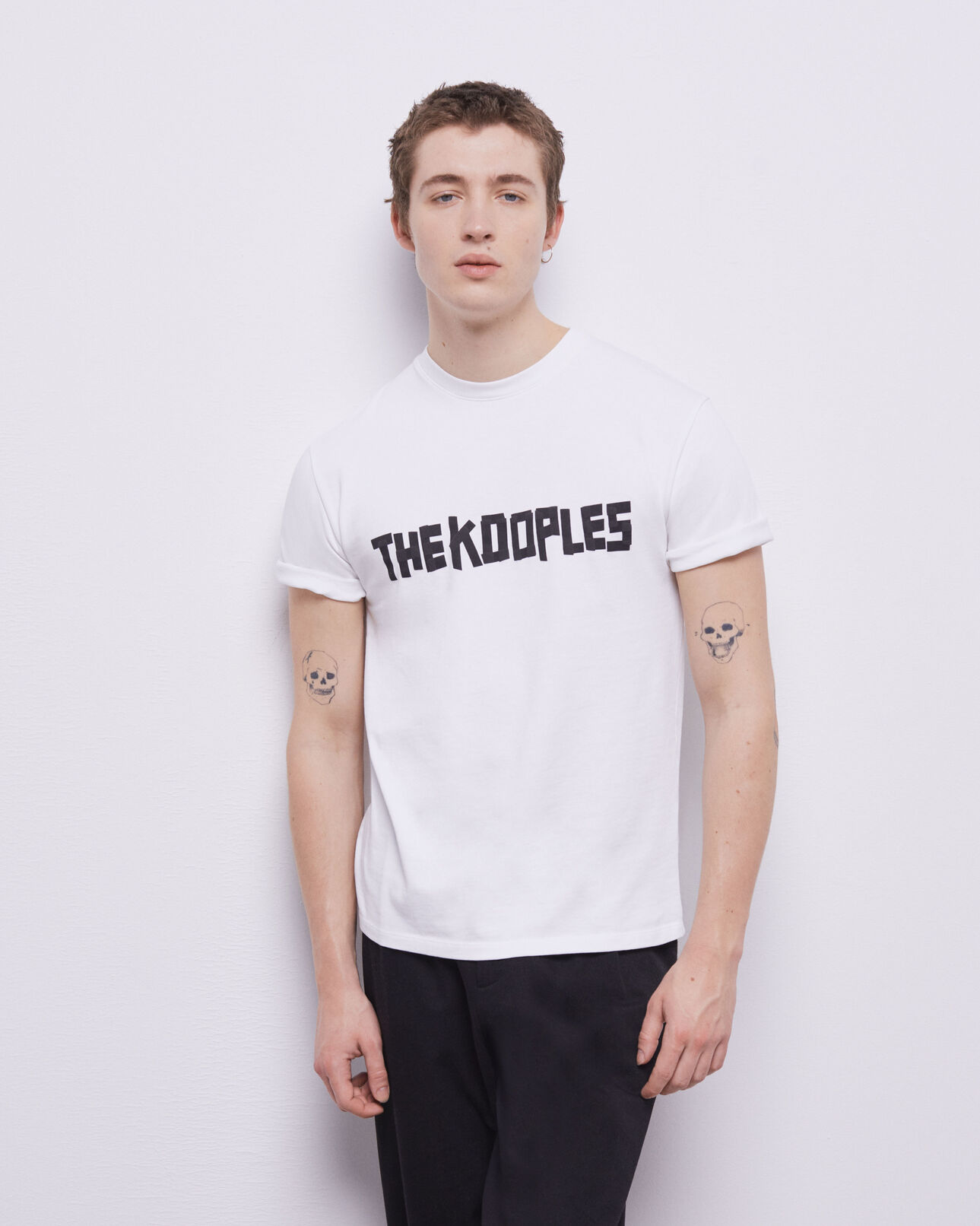 The Kooples HOMME WHITE t-shirt homme logo the kooples blanc