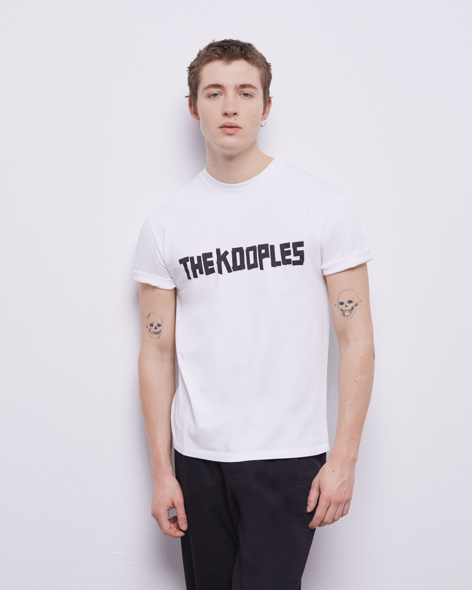 T-shirt Homme logo The Kooples blanc, WHITE, hi-res image number null