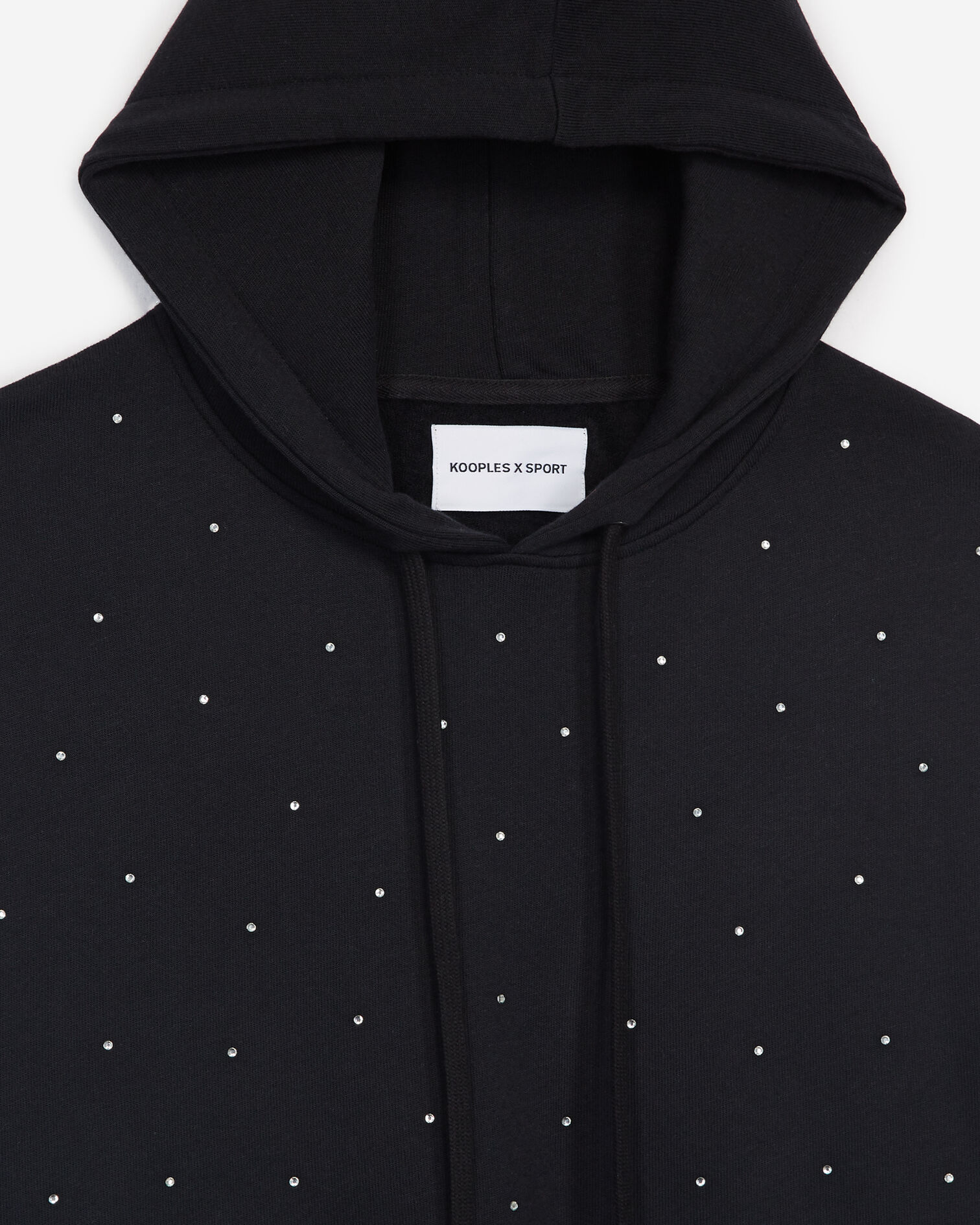 Black hoodie with rhinestones all over, BLACK, hi-res image number null
