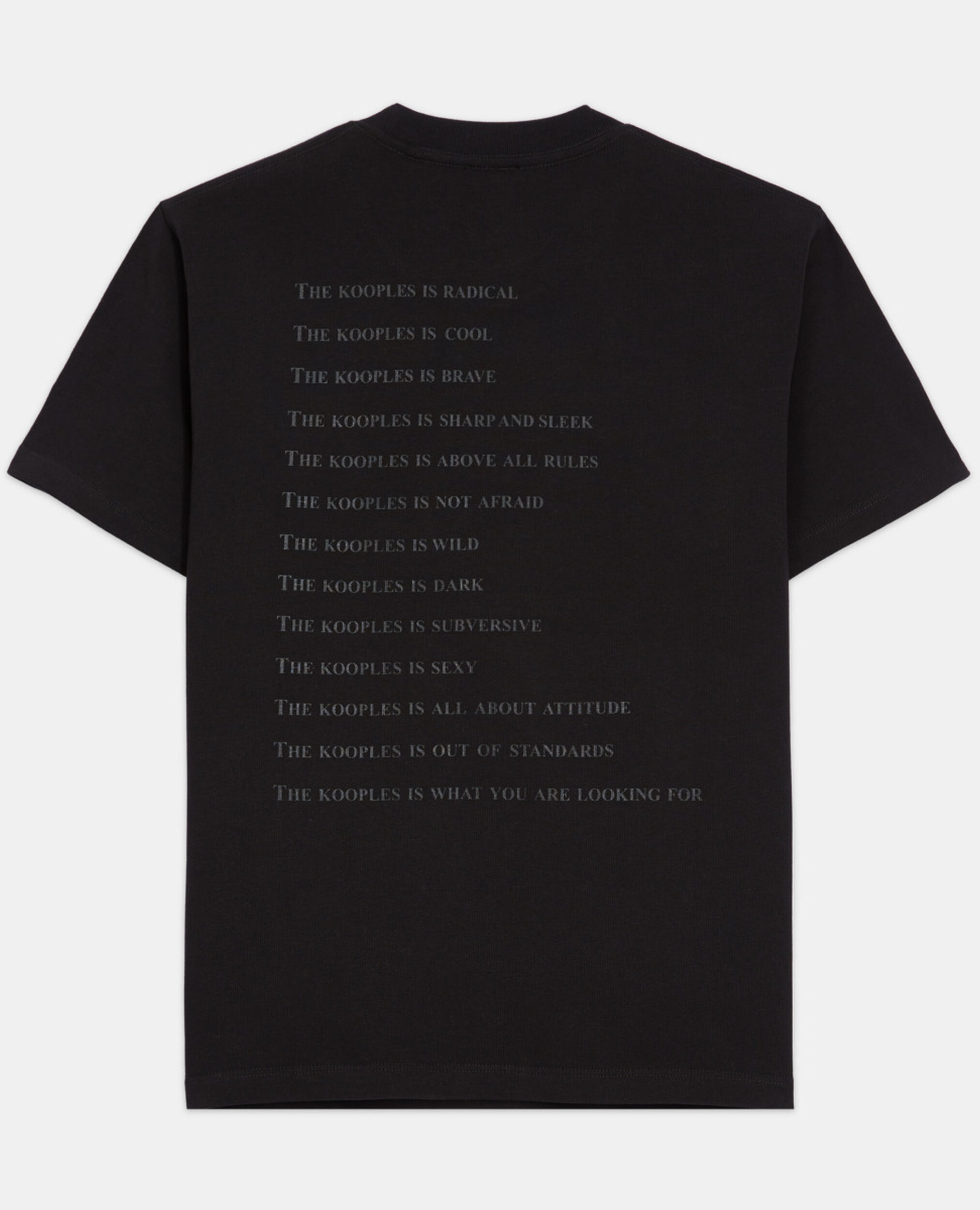 Black and leopard print What is T-shirt, BLACK, hi-res image number null