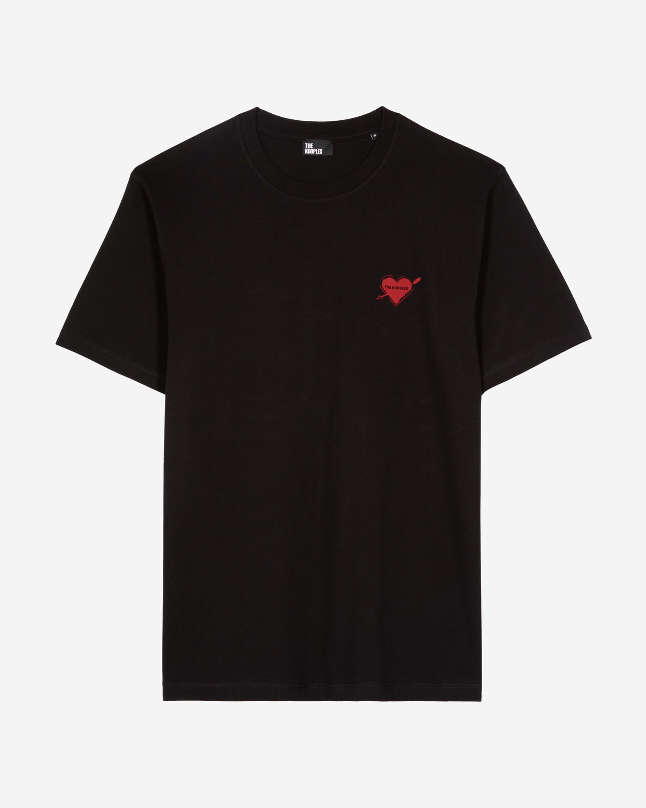 The Kooples HOMME BLACK t-shirt avec flocage coeur noir