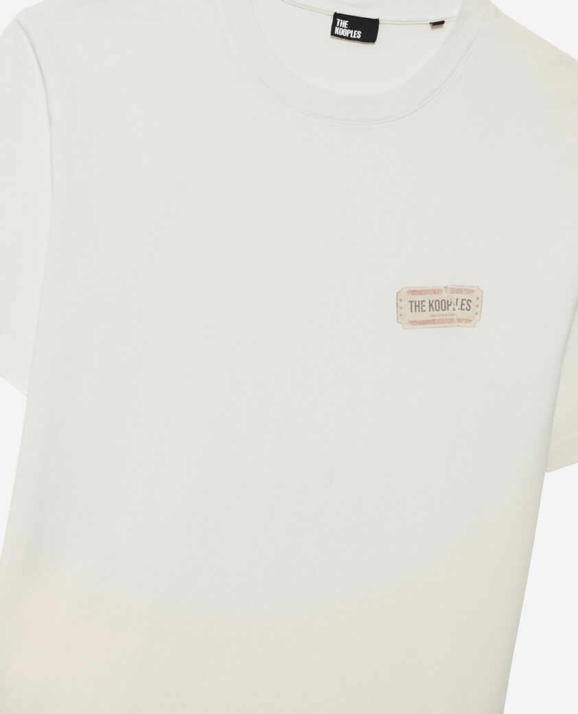 The Kooples HOMME ECRU t-shirt avec s&eacute;rigraphie &eacute;cru