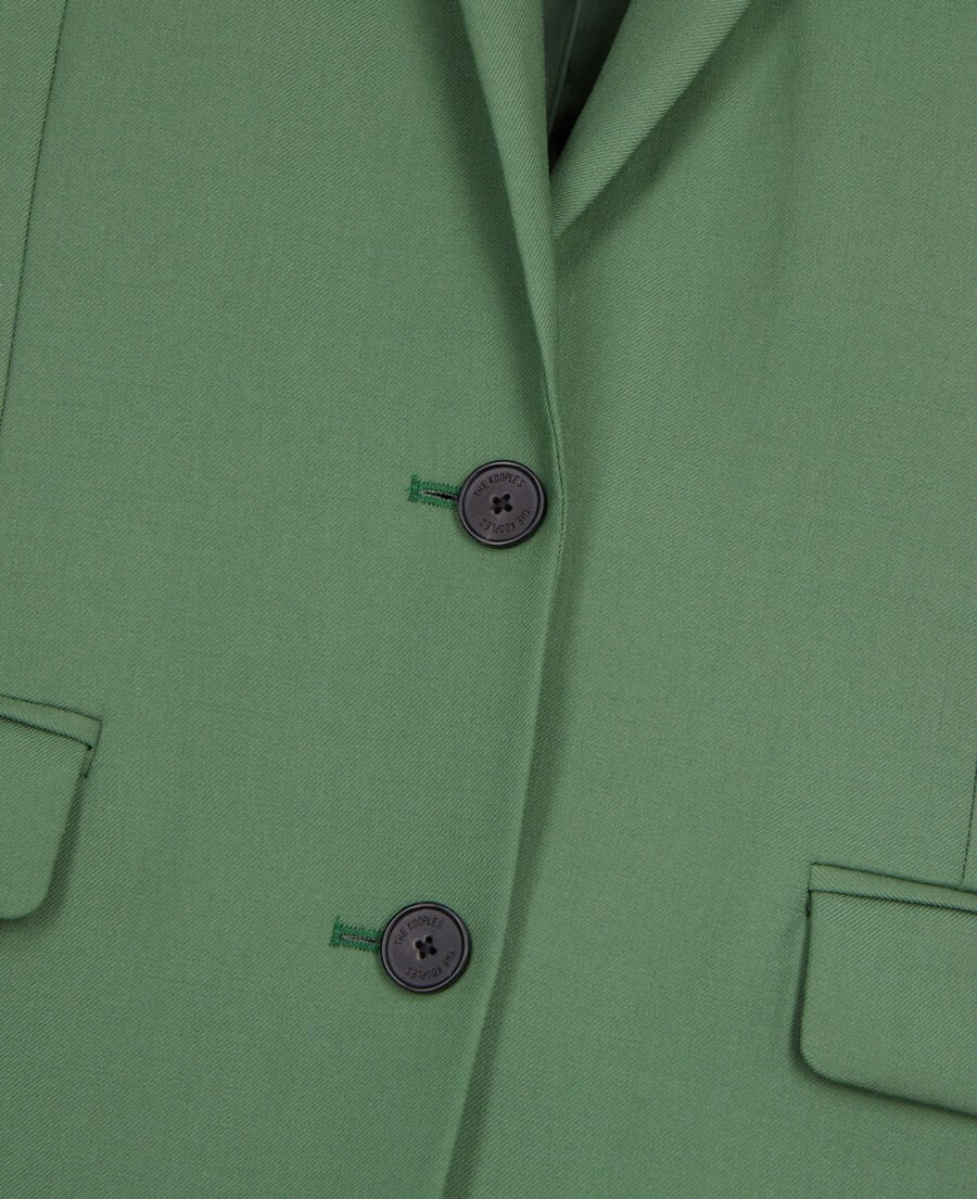 The Kooples F LIGHT KAKI green wool suit jacket