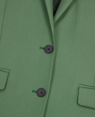 The Kooples F LIGHT KAKI green wool suit jacket